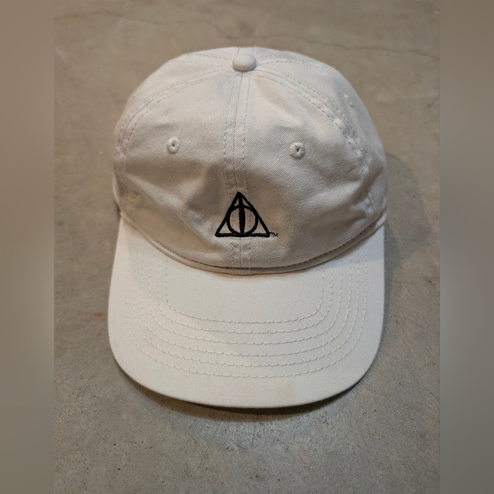 Harry Potter And The Deathly Hallows Strap Back Hat White